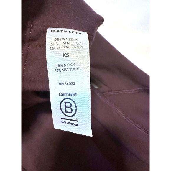 Athleta Women's Rainier Brushed Tights Running Pockets Eggplant Purple XS - Picture 12 of 14